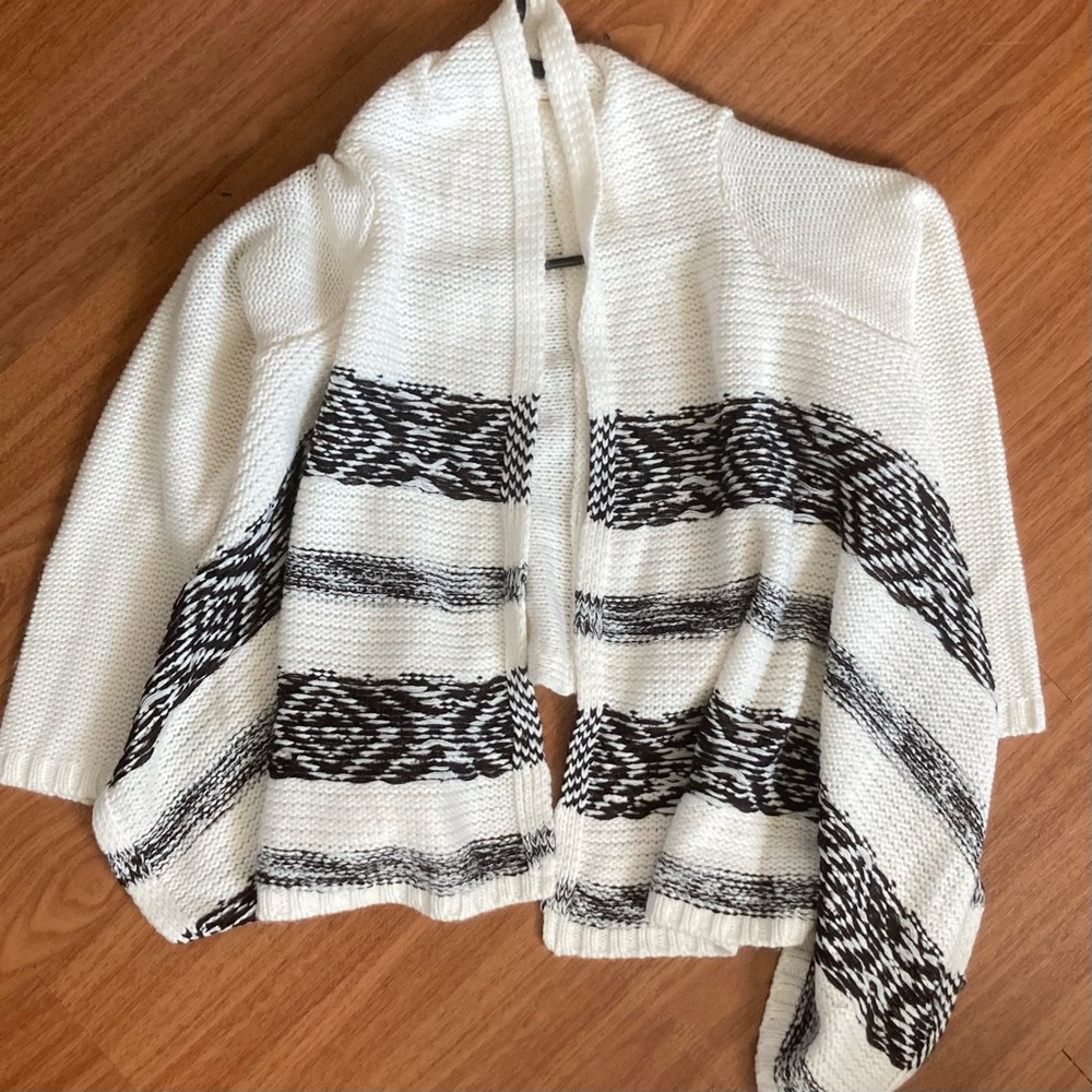 Black & White Knit Cardigan